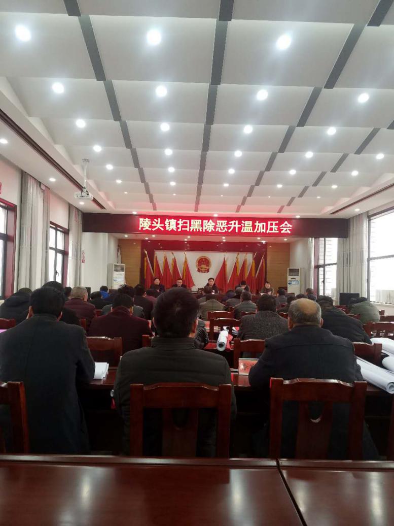 陵头镇召开"扫黑除恶"升温加压会