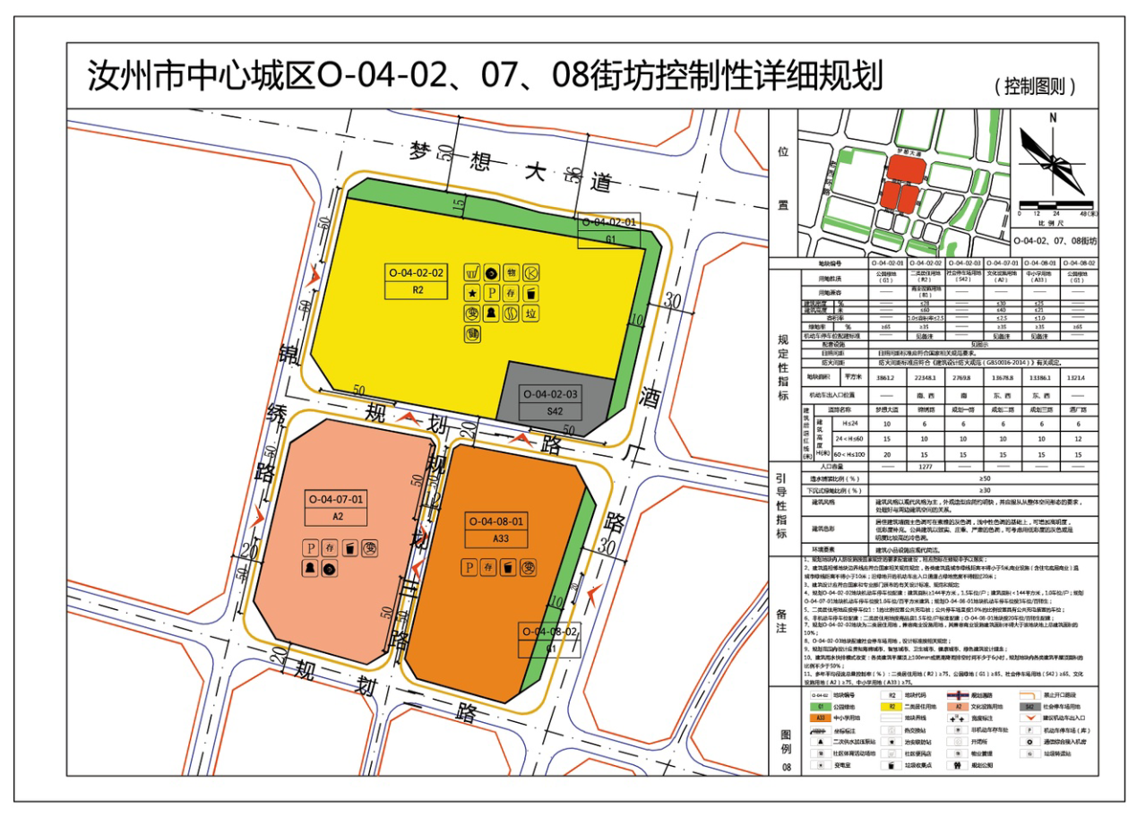 汝州市中心城区o-04-02,07,08街坊控制性详细规划