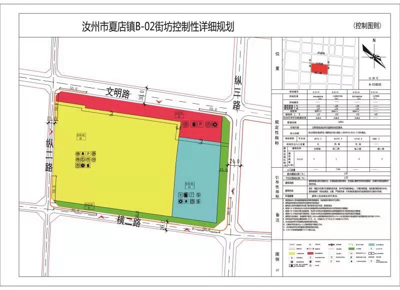 拟夏店镇b-02街坊控制性详细规划公示